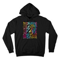 Colorful Second 2nd Grade Word Art Hoodie