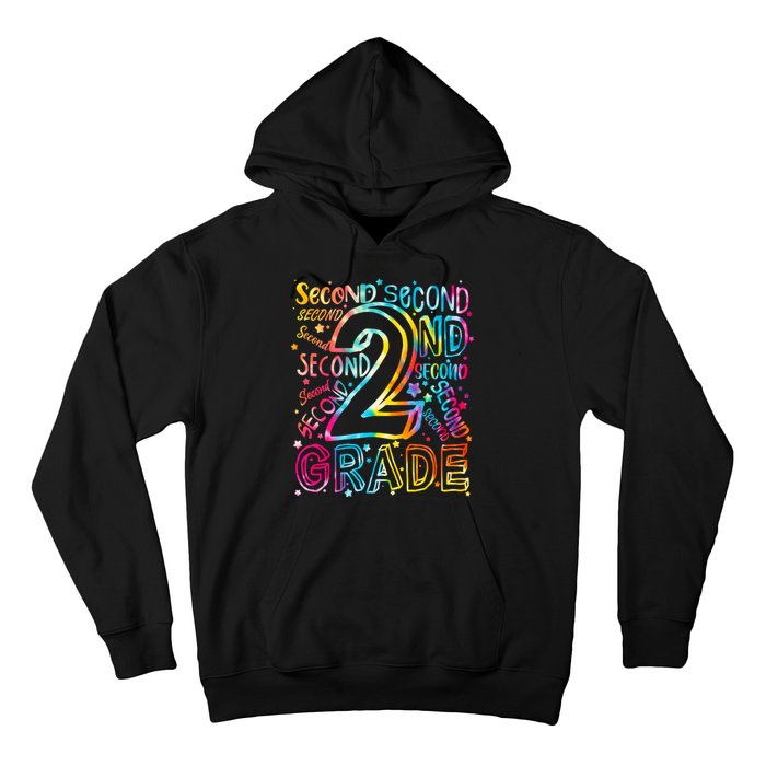 Colorful Second 2nd Grade Word Art Hoodie