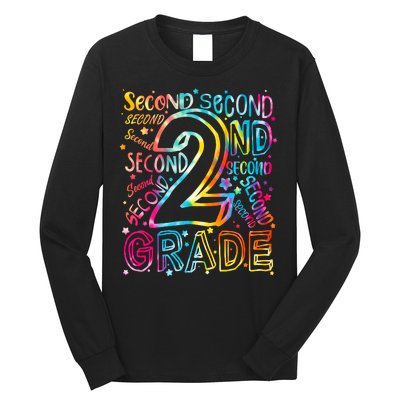 Colorful Second 2nd Grade Word Art Long Sleeve Shirt