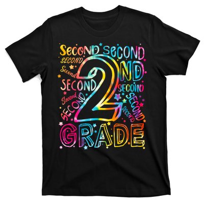 Colorful Second 2nd Grade Word Art T-Shirt