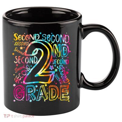 Colorful Second 2nd Grade Word Art 11oz C Handle Ceramic Mug