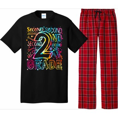 Colorful Second 2nd Grade Word Art Pajama Set