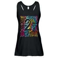 Colorful Second 2nd Grade Word Art Ladies Essential Flowy Tank