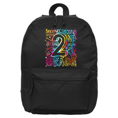 Colorful Second 2nd Grade Word Art 16 in Basic Backpack