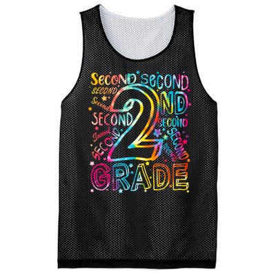 Colorful Second 2nd Grade Word Art Mesh Reversible Basketball Jersey Tank