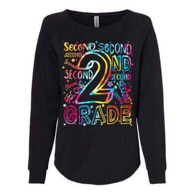 Colorful Second 2nd Grade Word Art Womens California Wash Sweatshirt