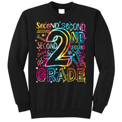 Colorful Second 2nd Grade Word Art Tall Sweatshirt