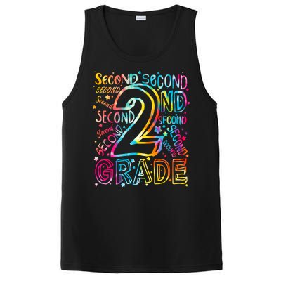 Colorful Second 2nd Grade Word Art PosiCharge Competitor Tank