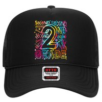 Colorful Second 2nd Grade Word Art Trucker Hat
