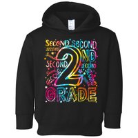 Colorful Second 2nd Grade Word Art Toddler Hoodie