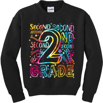 Colorful Second 2nd Grade Word Art Kids Sweatshirt