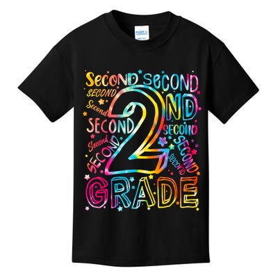 Colorful Second 2nd Grade Word Art Kids T-Shirt