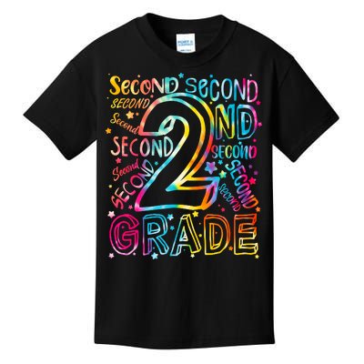 Colorful Second 2nd Grade Word Art Kids T-Shirt