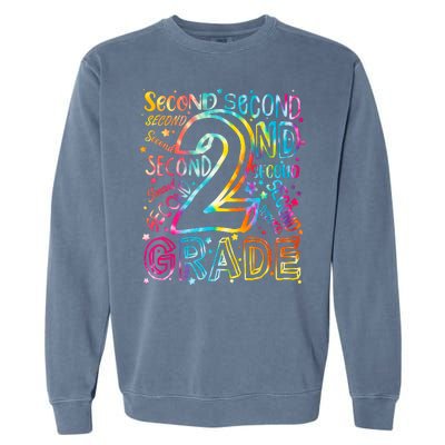 Colorful Second 2nd Grade Word Art Garment-Dyed Sweatshirt