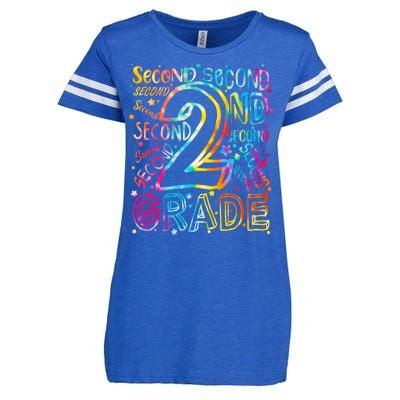 Colorful Second 2nd Grade Word Art Enza Ladies Jersey Football T-Shirt