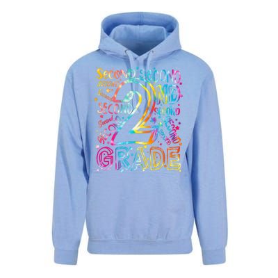 Colorful Second 2nd Grade Word Art Unisex Surf Hoodie