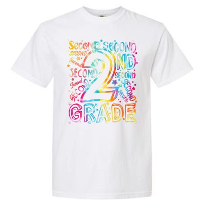 Colorful Second 2nd Grade Word Art Garment-Dyed Heavyweight T-Shirt