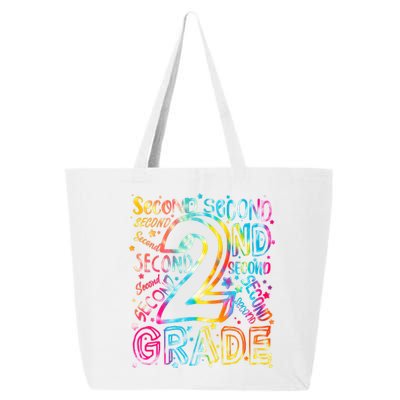 Colorful Second 2nd Grade Word Art 25L Jumbo Tote