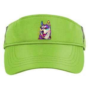 Colorful Siberian Husky Adult Drive Performance Visor