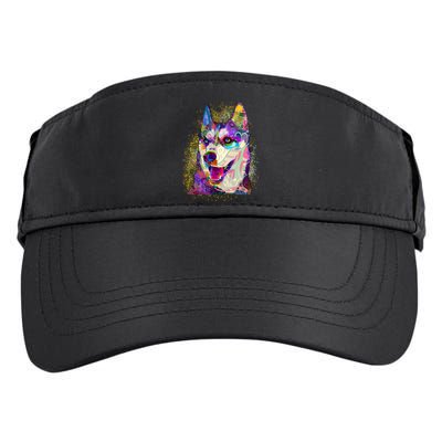 Colorful Siberian Husky Adult Drive Performance Visor