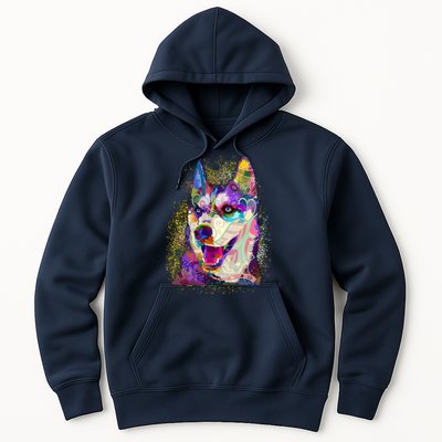 Colorful Siberian Husky Hoodie