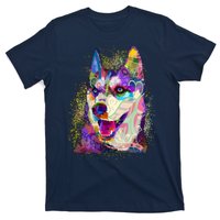 Colorful Siberian Husky T-Shirt