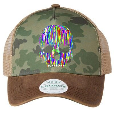 Colorful Skull Head Legacy Tie Dye Trucker Hat