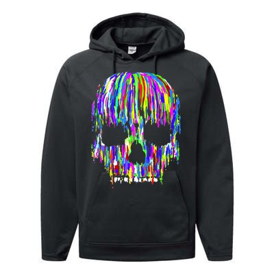 Colorful Skull Head Performance Fleece Hoodie