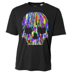 Colorful Skull Head Cooling Performance Crew T-Shirt