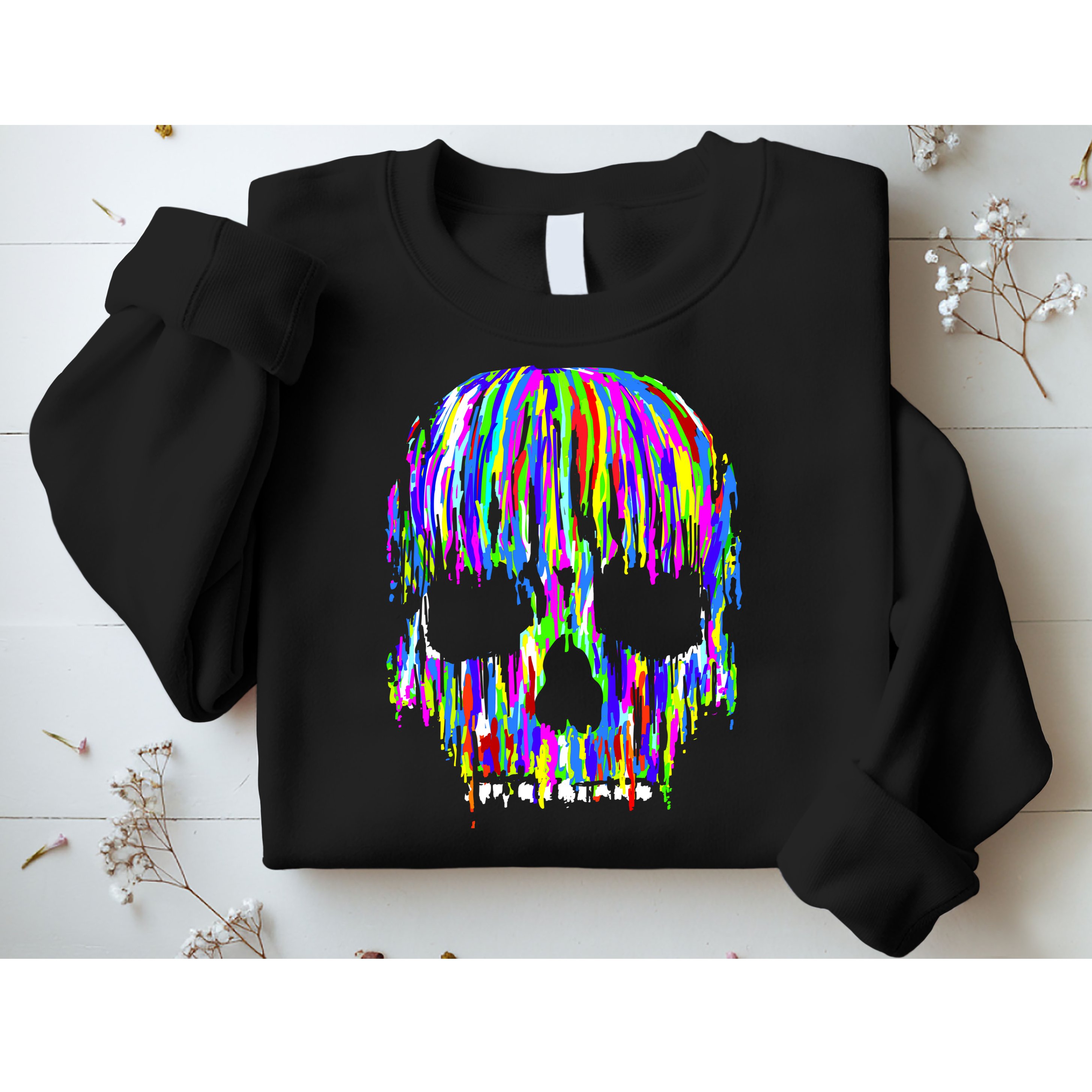 Colorful Skull Head Sweatshirt