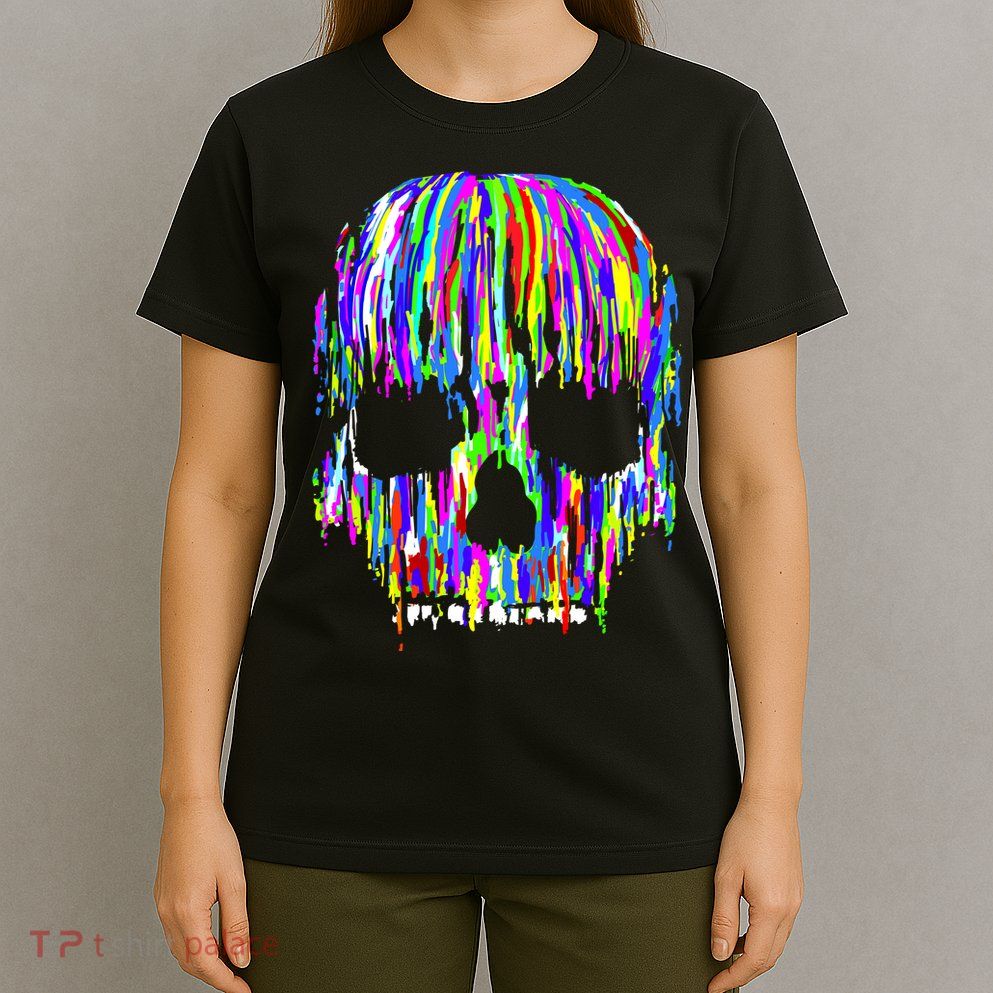 Colorful Skull Head T-Shirt
