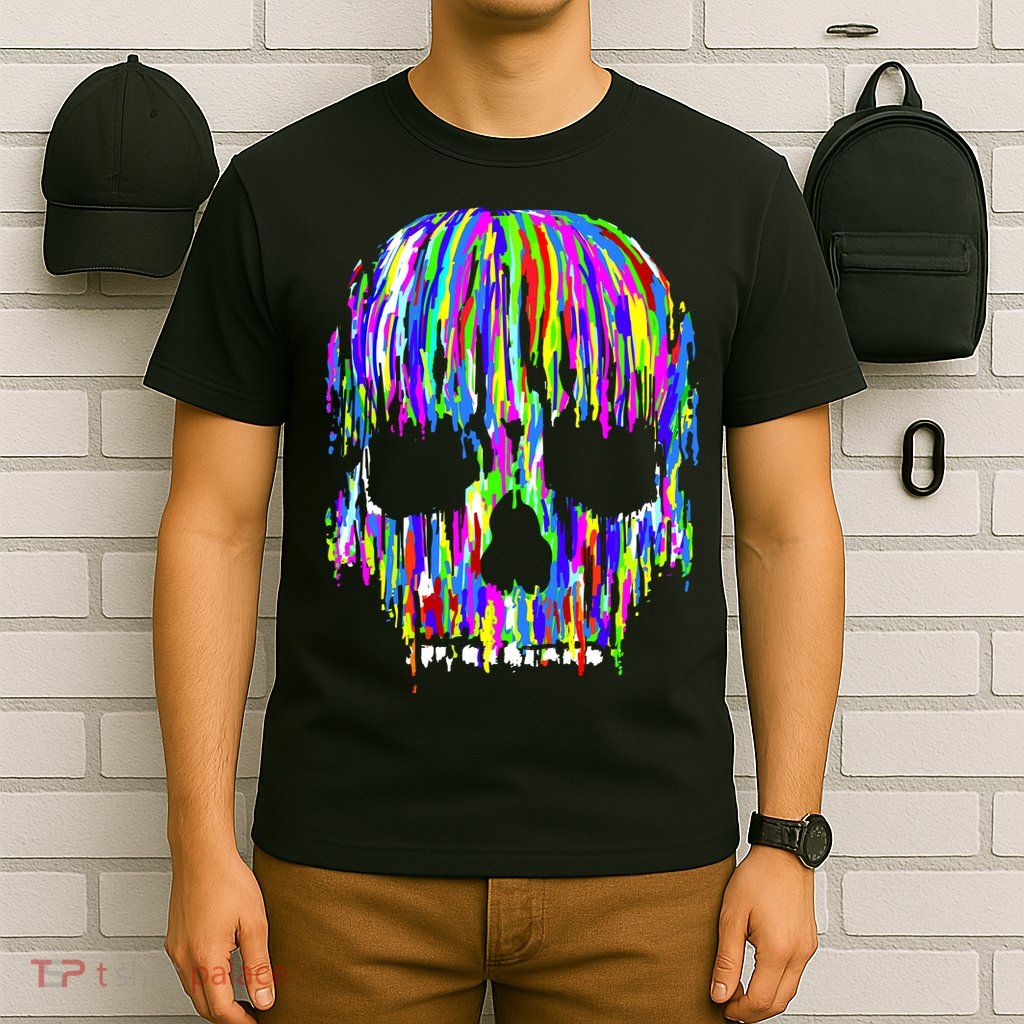 Colorful Skull Head T-Shirt