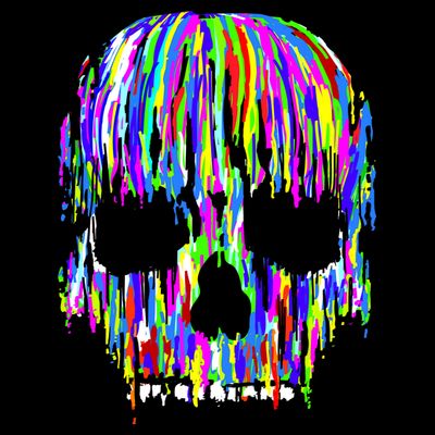 Colorful Skull Head T-Shirt