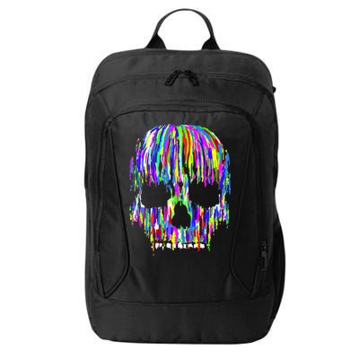 Colorful Skull Head City Backpack