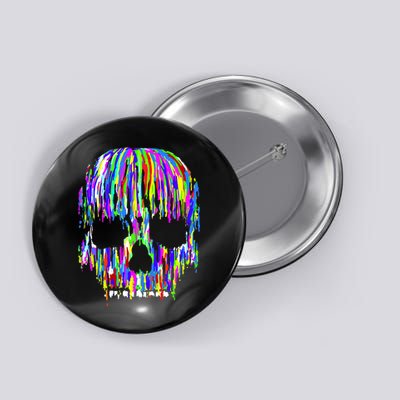 Colorful Skull Head Button