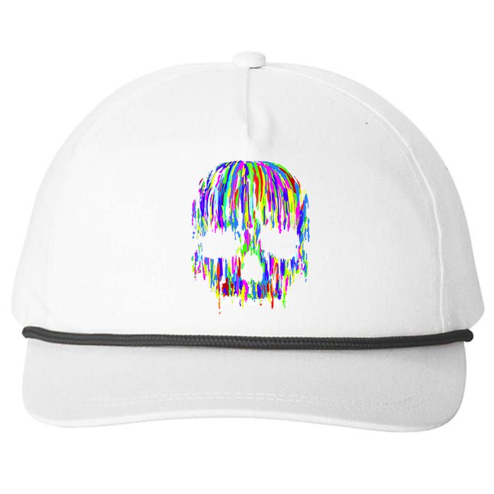 Colorful Skull Head Snapback Five-Panel Rope Hat