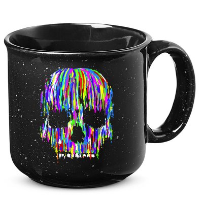 Colorful Skull Head 15oz Campfire Ceramic Mug