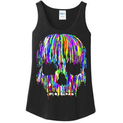 Colorful Skull Head Ladies Essential Tank