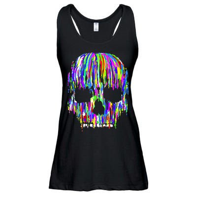 Colorful Skull Head Ladies Essential Flowy Tank