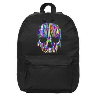 Colorful Skull Head 16 in Basic Backpack