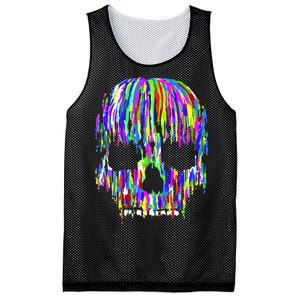 Colorful Skull Head Mesh Reversible Basketball Jersey Tank