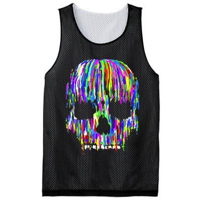 Colorful Skull Head Mesh Reversible Basketball Jersey Tank