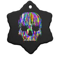 Colorful Skull Head Ceramic Star Ornament