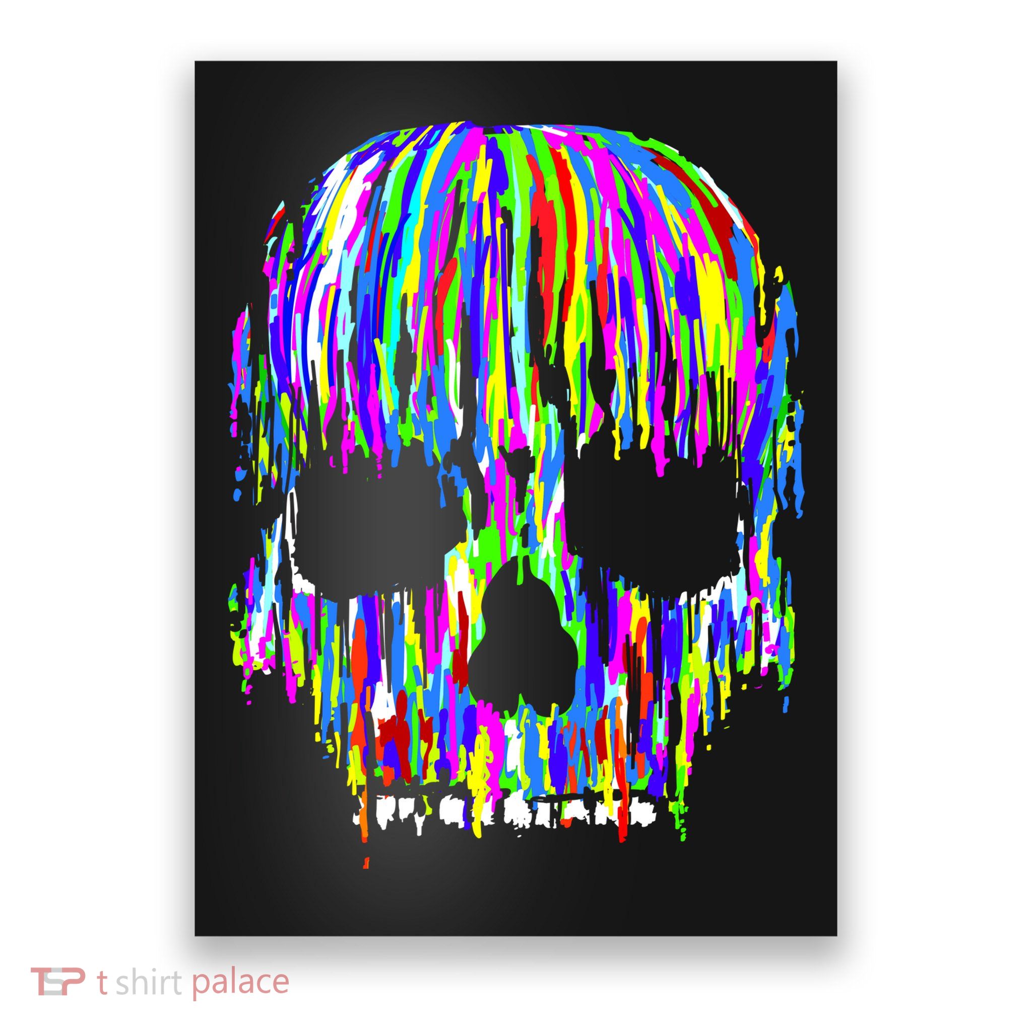 Colorful Skull Head Poster