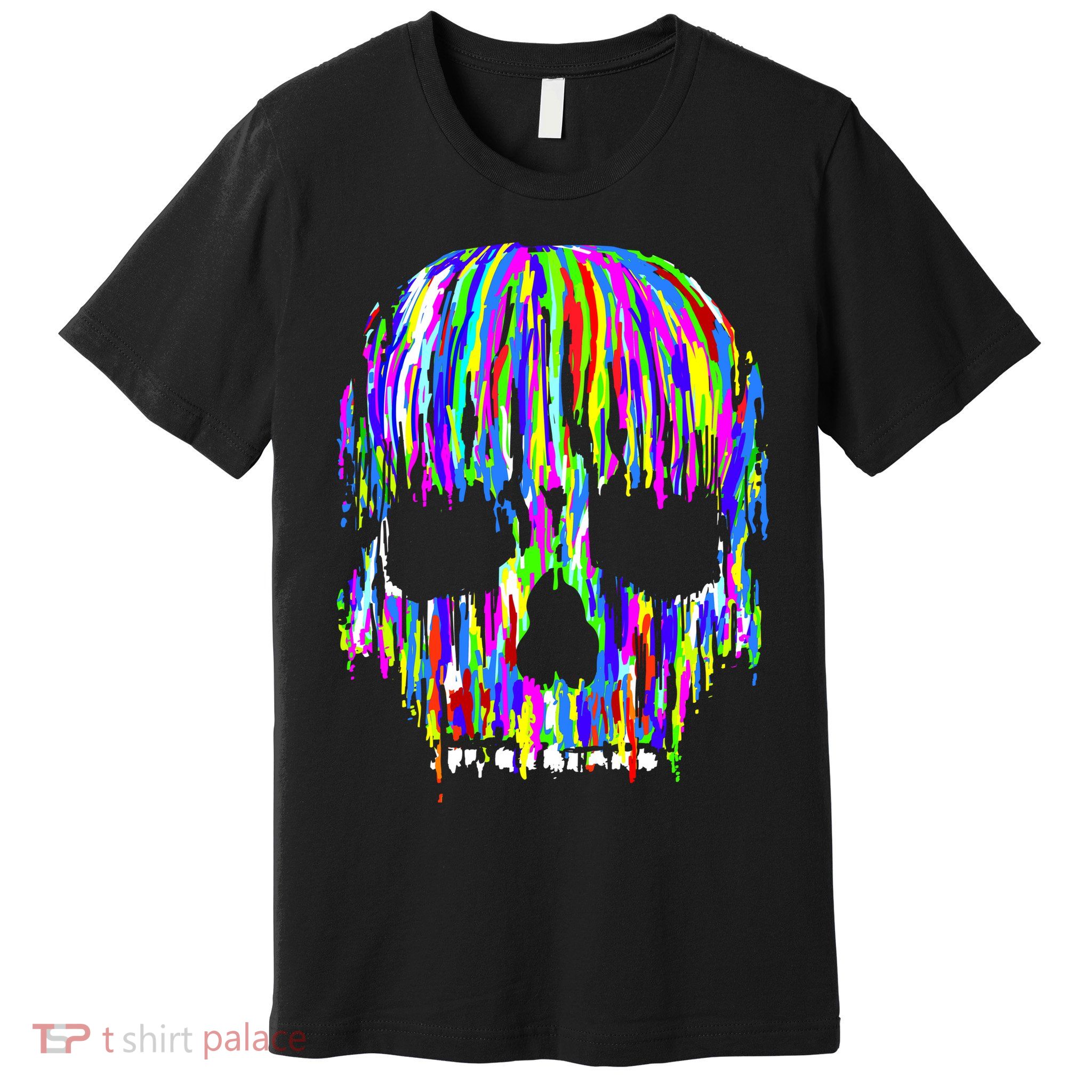 Colorful Skull Head Premium T-Shirt