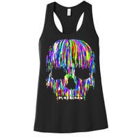 Colorful Skull Head Women's Racerback Tank