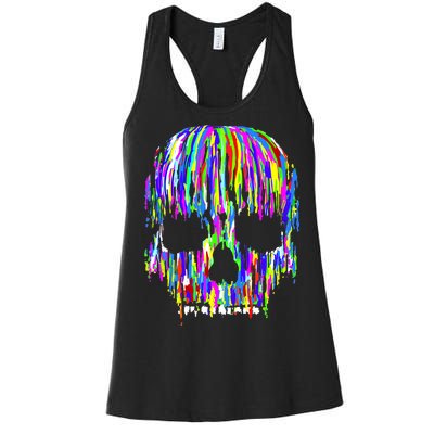 Colorful Skull Head Women's Racerback Tank