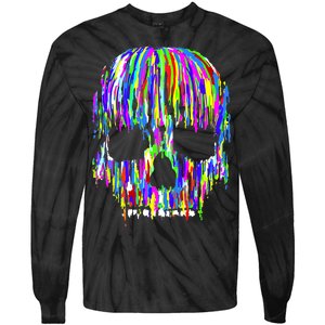 Colorful Skull Head Tie-Dye Long Sleeve Shirt