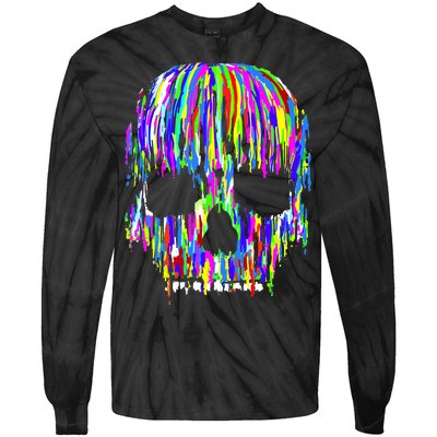 Colorful Skull Head Tie-Dye Long Sleeve Shirt