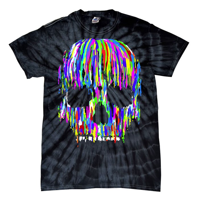 Colorful Skull Head Tie-Dye T-Shirt